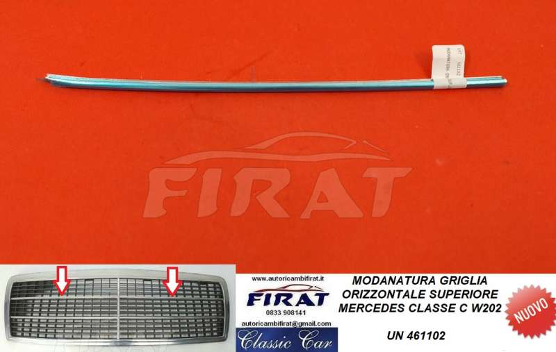 MODANATURA GRIGLIA MERCEDES CLASSE C W202 ORIZ.SUP. (461102)